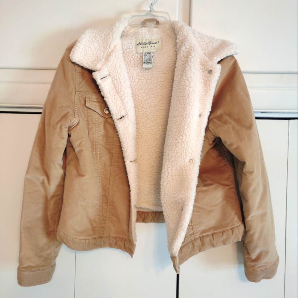 Eddie Bauer Off-White Sherpa Jacket